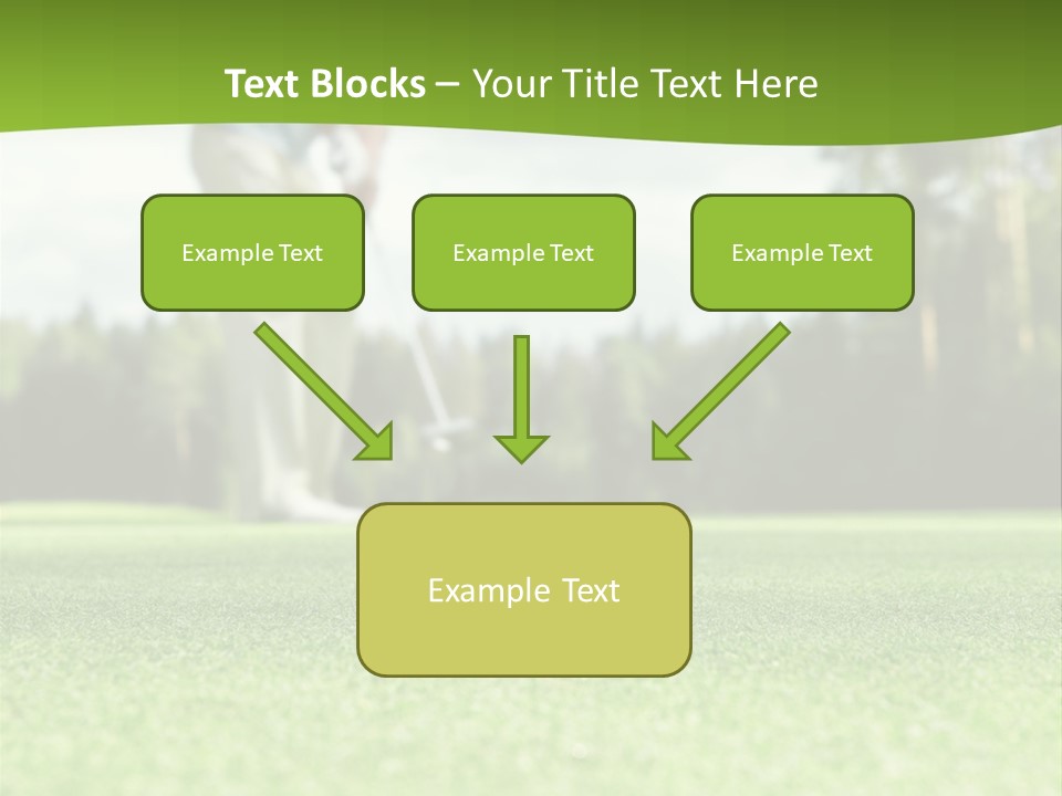 Active Young Golfing PowerPoint Template