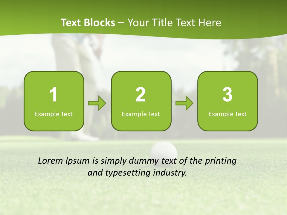 Active Young Golfing PowerPoint Template