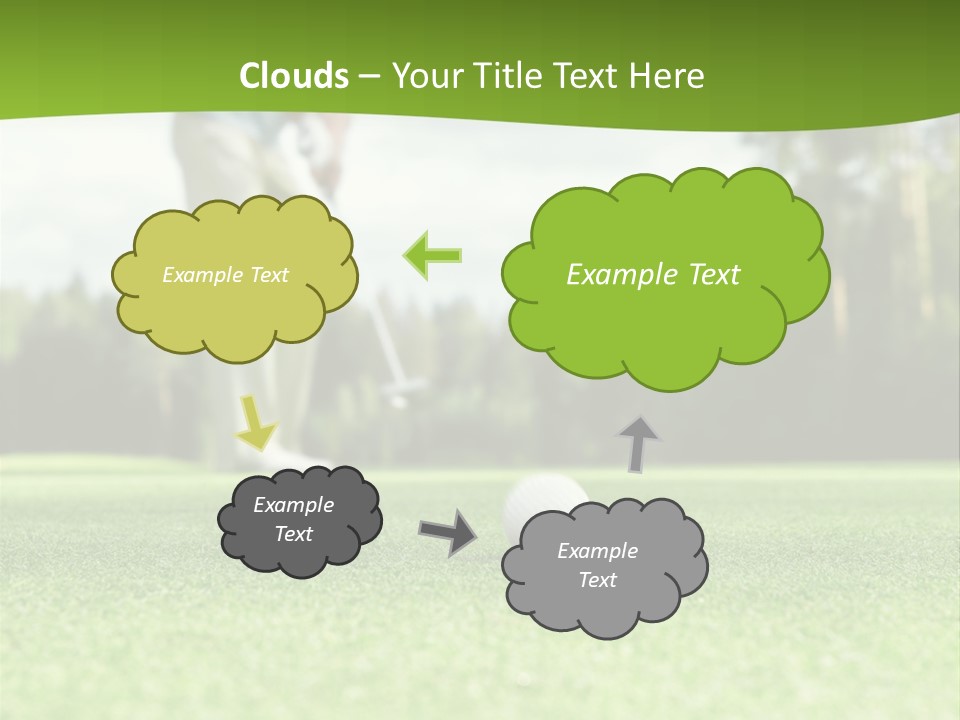 Active Young Golfing PowerPoint Template