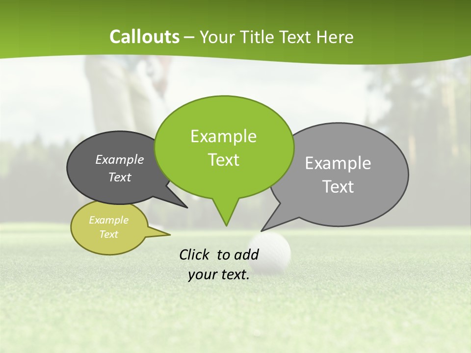 Active Young Golfing PowerPoint Template