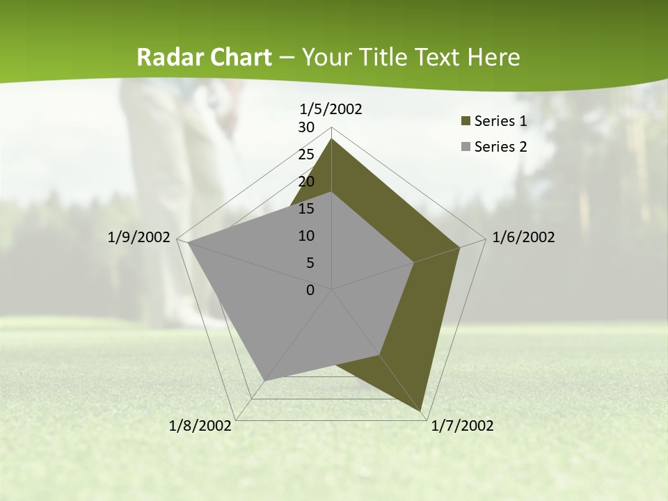 Active Young Golfing PowerPoint Template