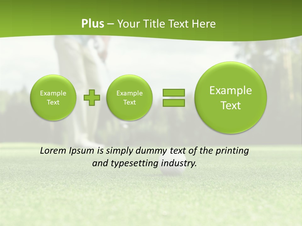 Active Young Golfing PowerPoint Template