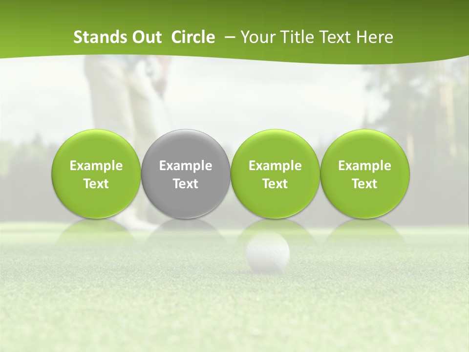 Active Young Golfing PowerPoint Template