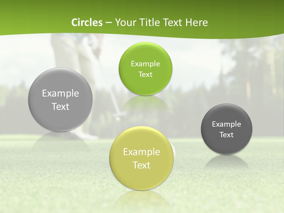 Active Young Golfing PowerPoint Template