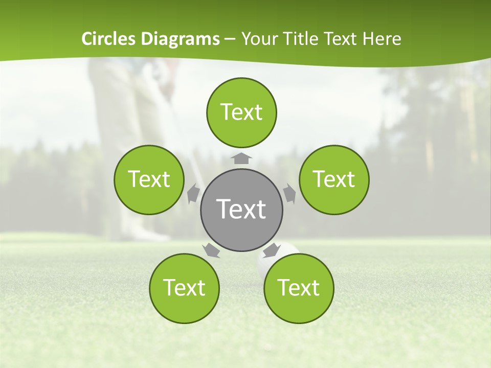 Active Young Golfing PowerPoint Template