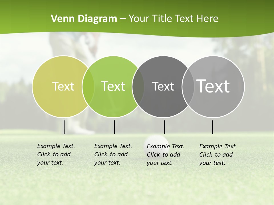 Active Young Golfing PowerPoint Template