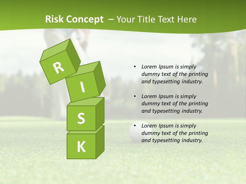 Active Young Golfing PowerPoint Template