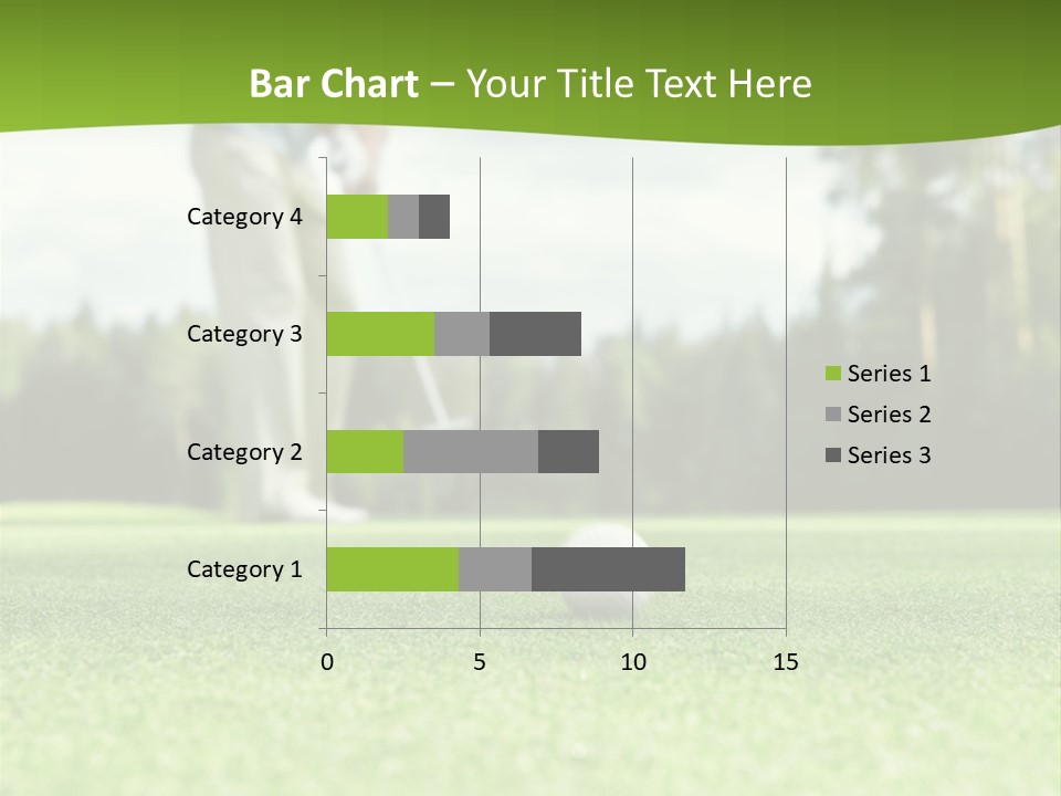 Active Young Golfing PowerPoint Template
