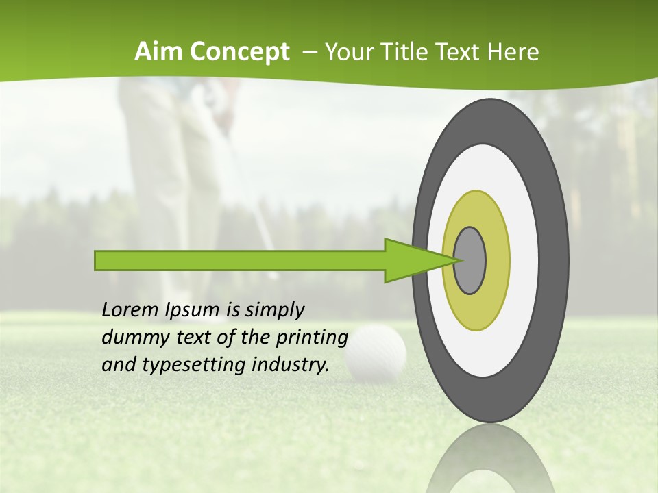 Active Young Golfing PowerPoint Template