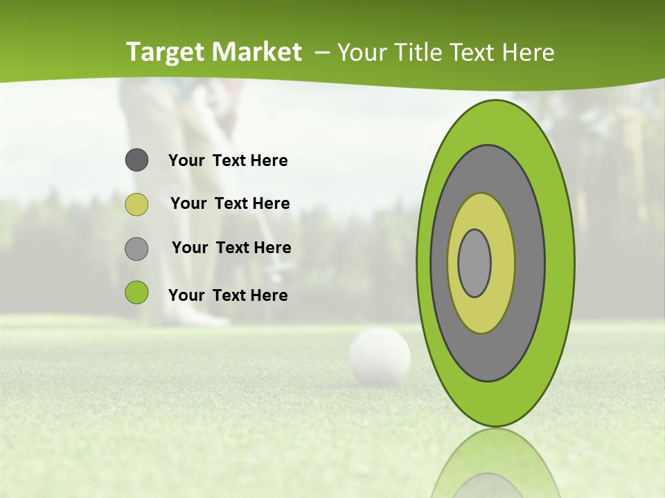 Active Young Golfing PowerPoint Template