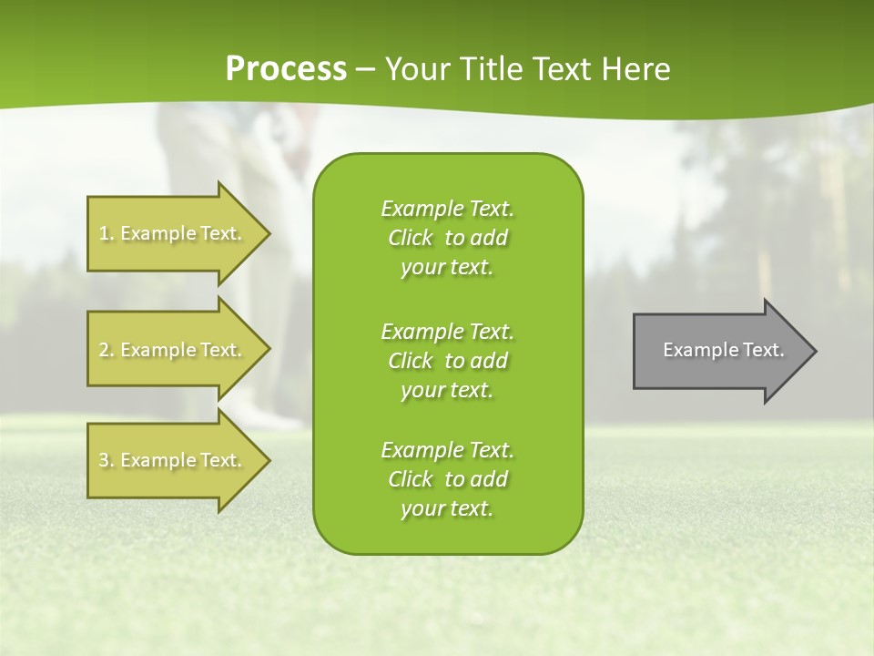 Active Young Golfing PowerPoint Template