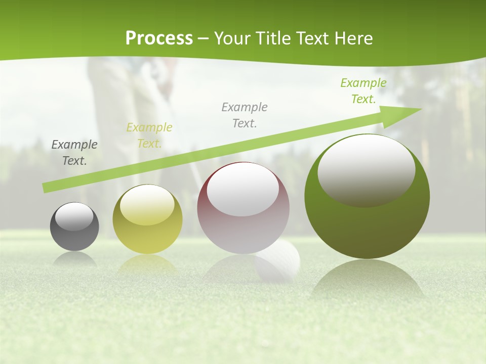 Active Young Golfing PowerPoint Template