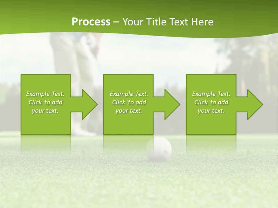 Active Young Golfing PowerPoint Template