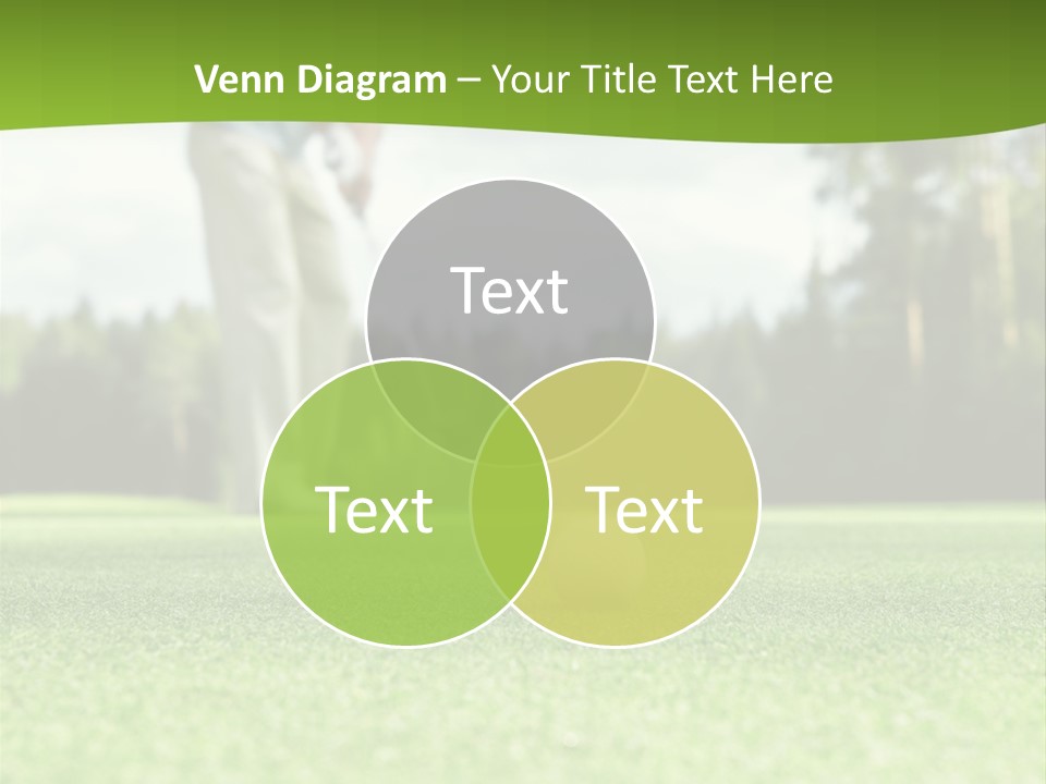 Active Young Golfing PowerPoint Template