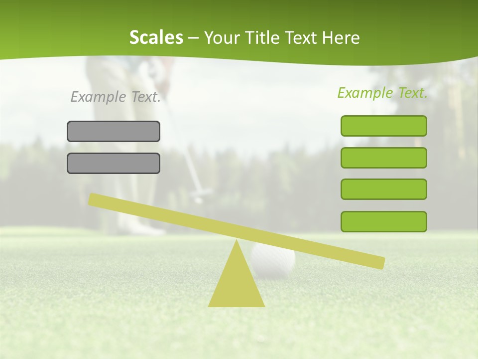 Active Young Golfing PowerPoint Template