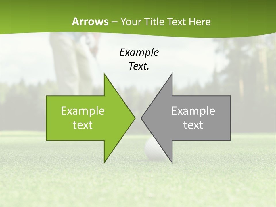 Active Young Golfing PowerPoint Template