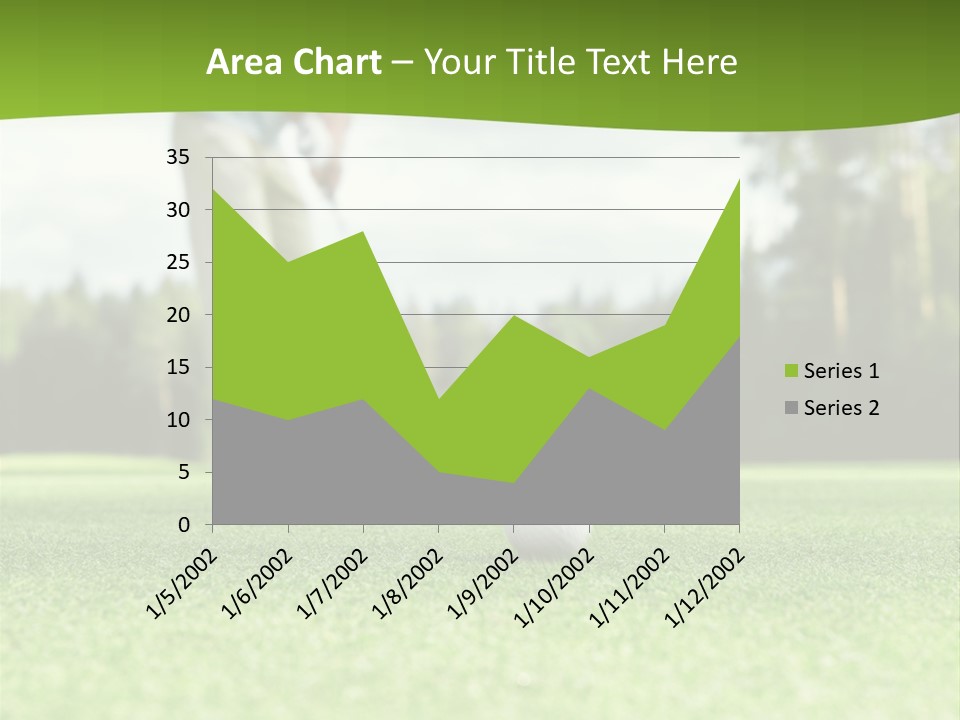 Active Young Golfing PowerPoint Template