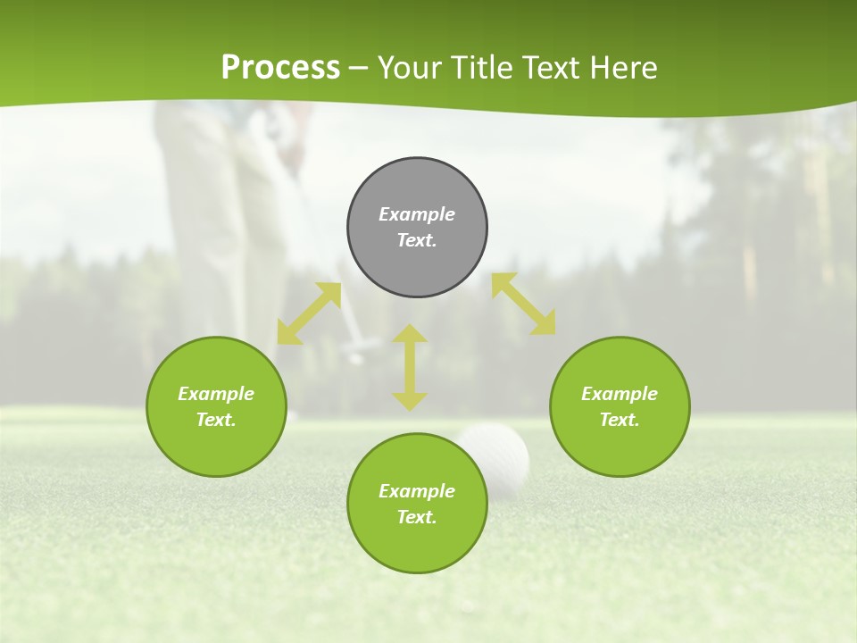 Active Young Golfing PowerPoint Template