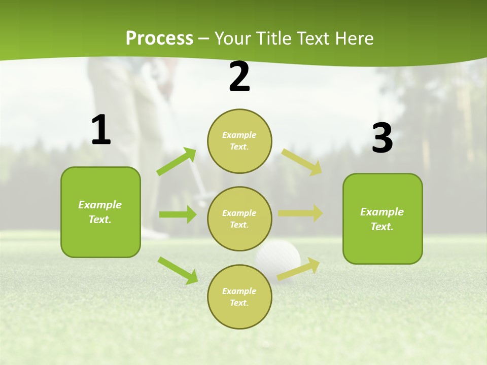 Active Young Golfing PowerPoint Template