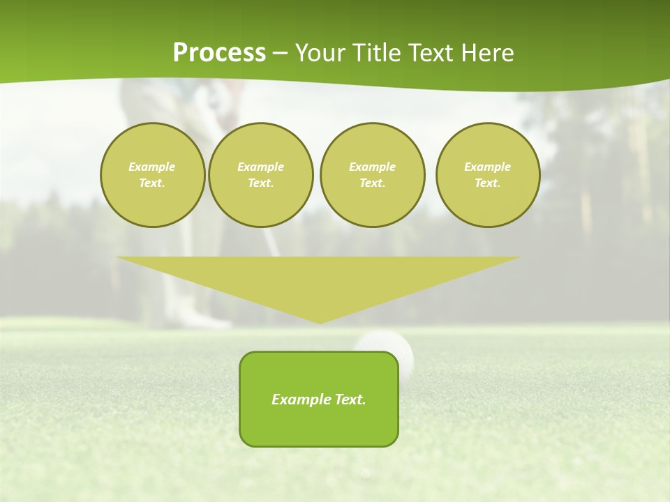 Active Young Golfing PowerPoint Template