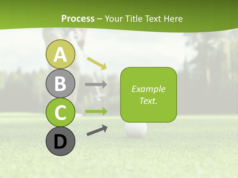 Active Young Golfing PowerPoint Template