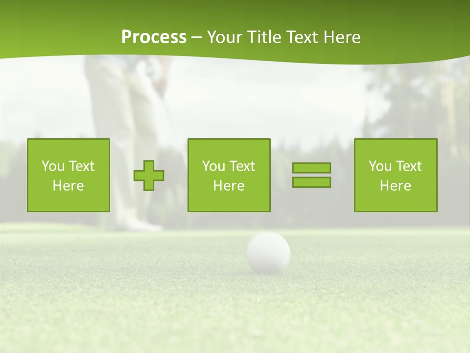 Active Young Golfing PowerPoint Template