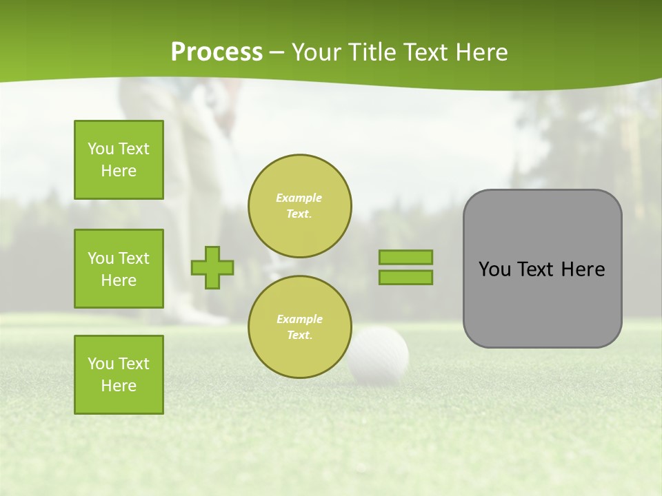 Active Young Golfing PowerPoint Template