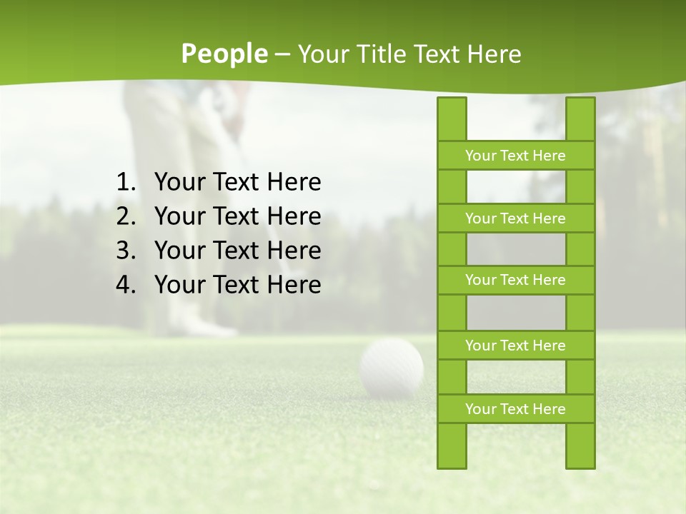 Active Young Golfing PowerPoint Template