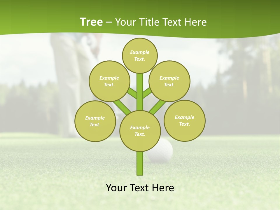Active Young Golfing PowerPoint Template