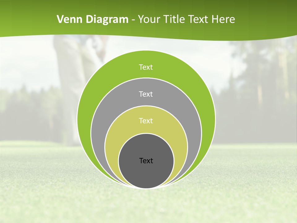 Active Young Golfing PowerPoint Template