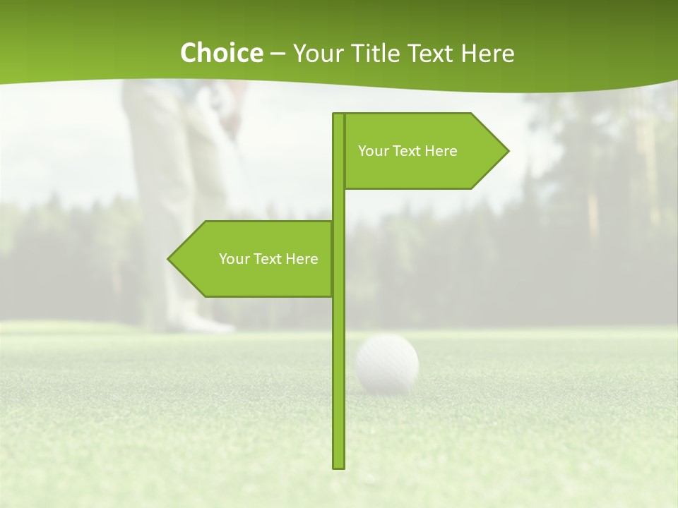 Active Young Golfing PowerPoint Template