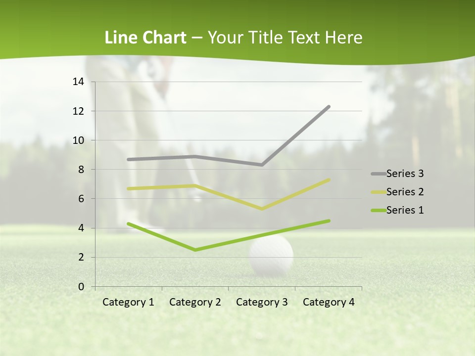 Active Young Golfing PowerPoint Template