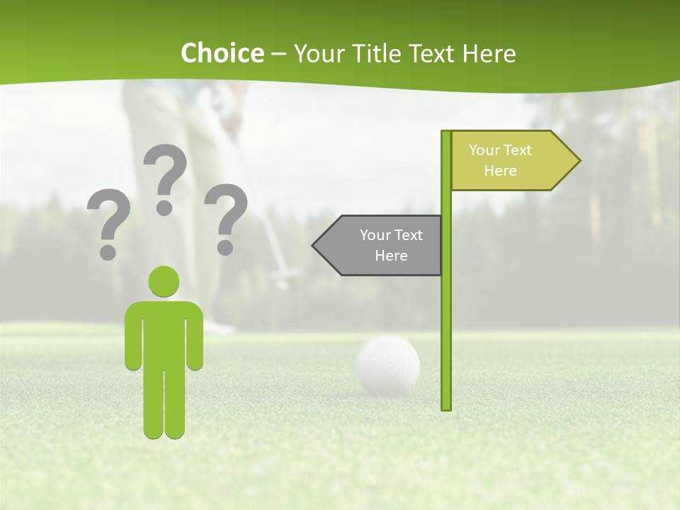 Active Young Golfing PowerPoint Template