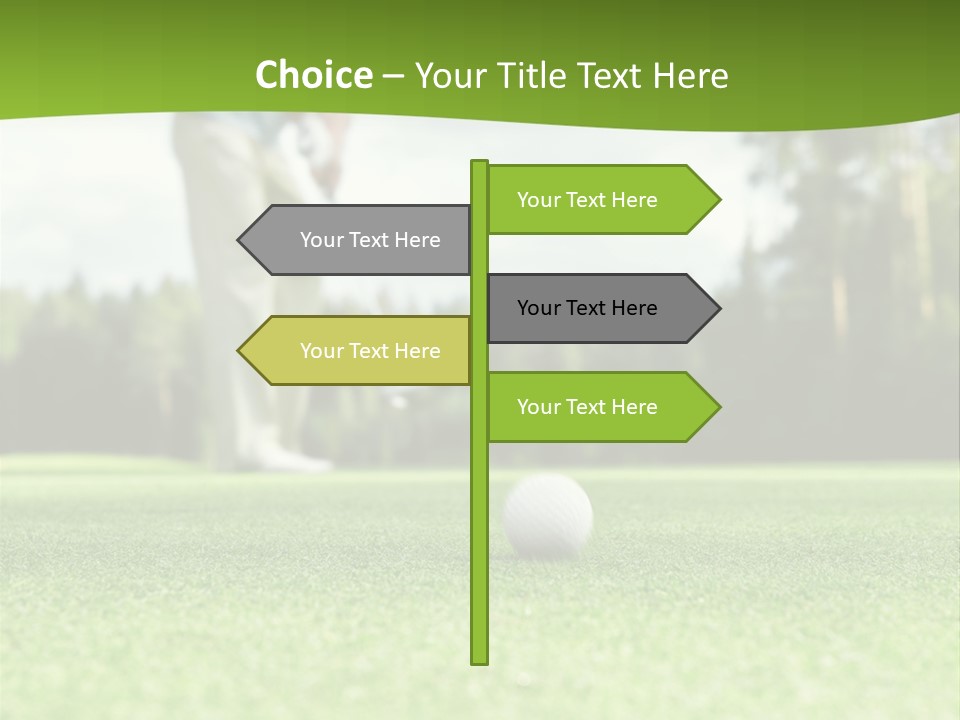 Active Young Golfing PowerPoint Template