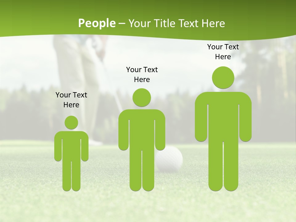 Active Young Golfing PowerPoint Template