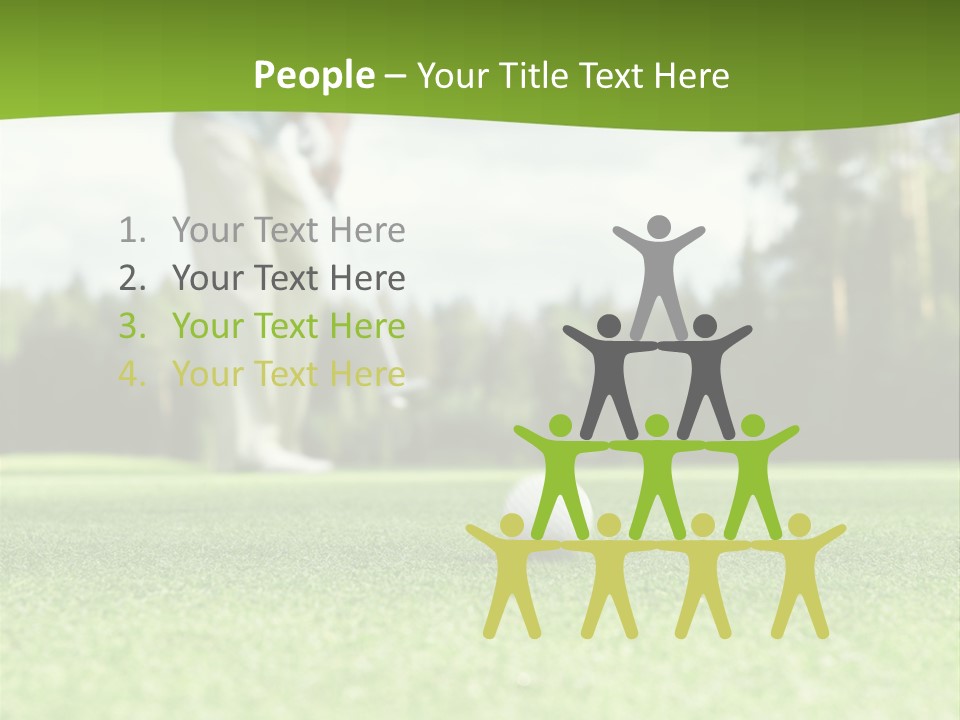 Active Young Golfing PowerPoint Template