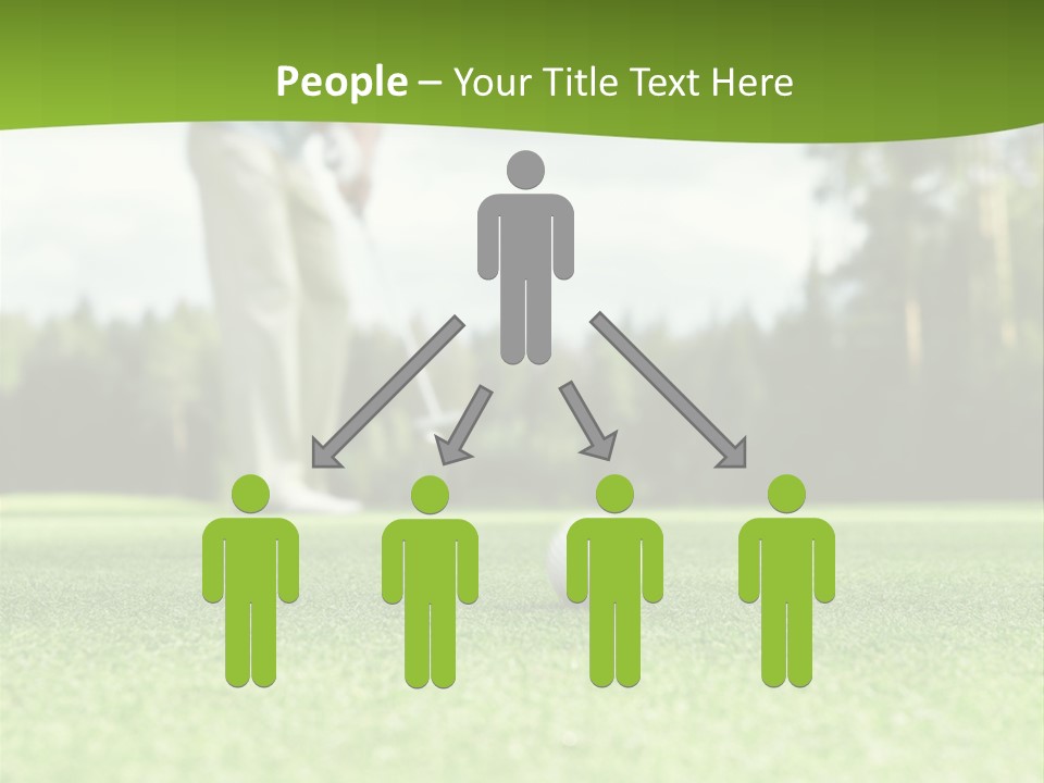 Active Young Golfing PowerPoint Template