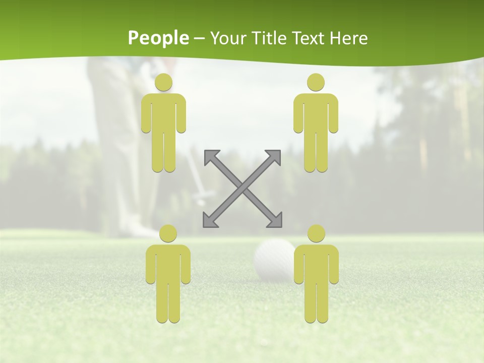 Active Young Golfing PowerPoint Template