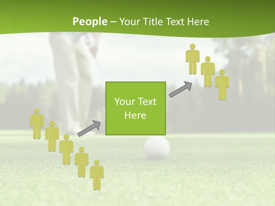 Active Young Golfing PowerPoint Template