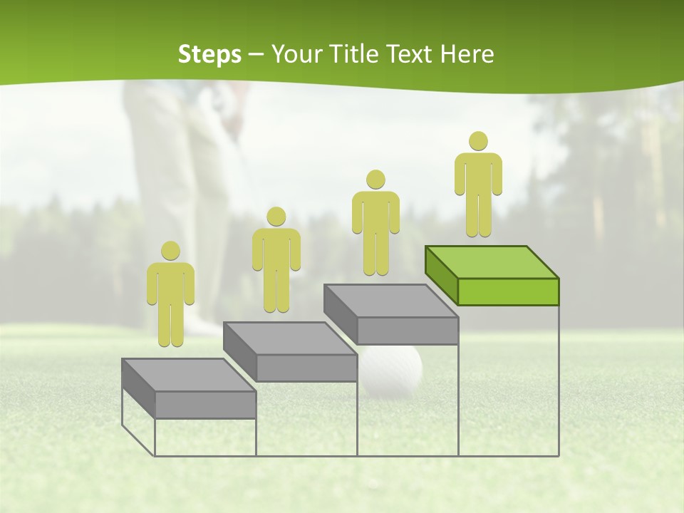 Active Young Golfing PowerPoint Template