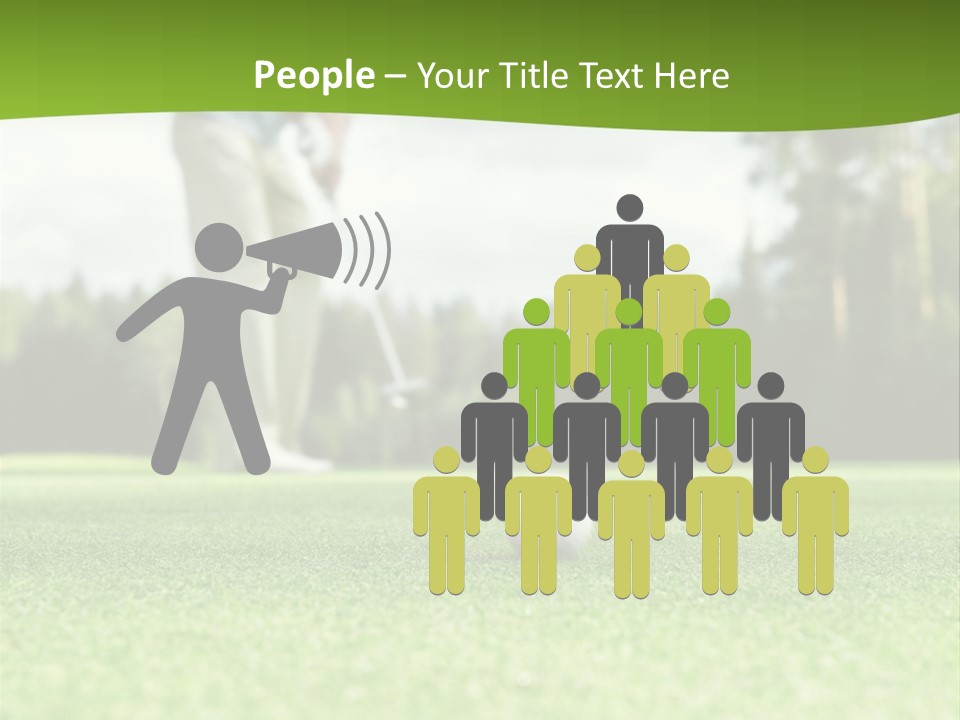 Active Young Golfing PowerPoint Template