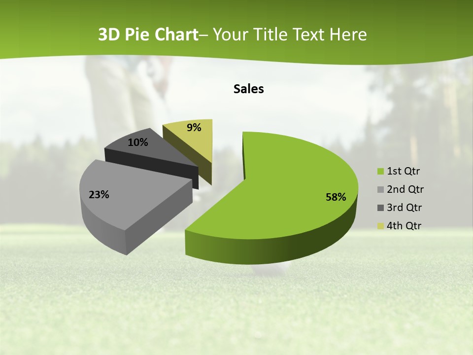 Active Young Golfing PowerPoint Template