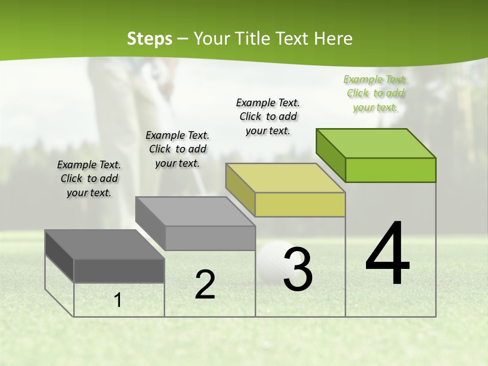 Active Young Golfing PowerPoint Template