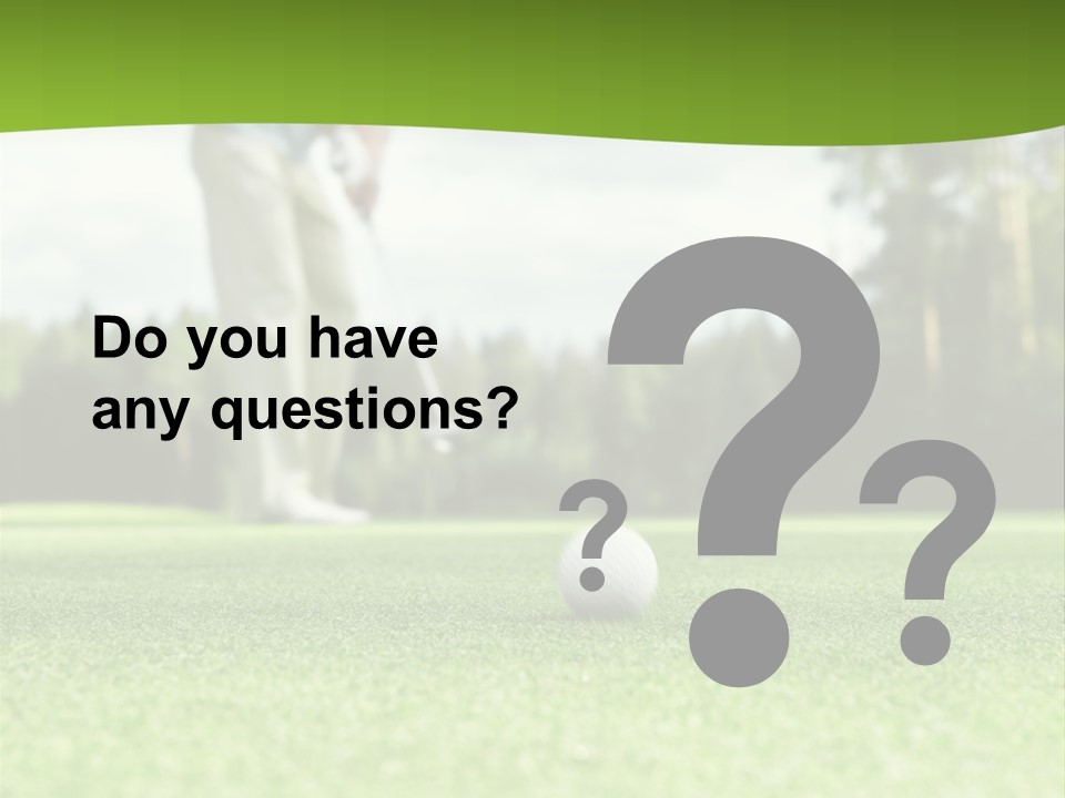 Active Young Golfing PowerPoint Template