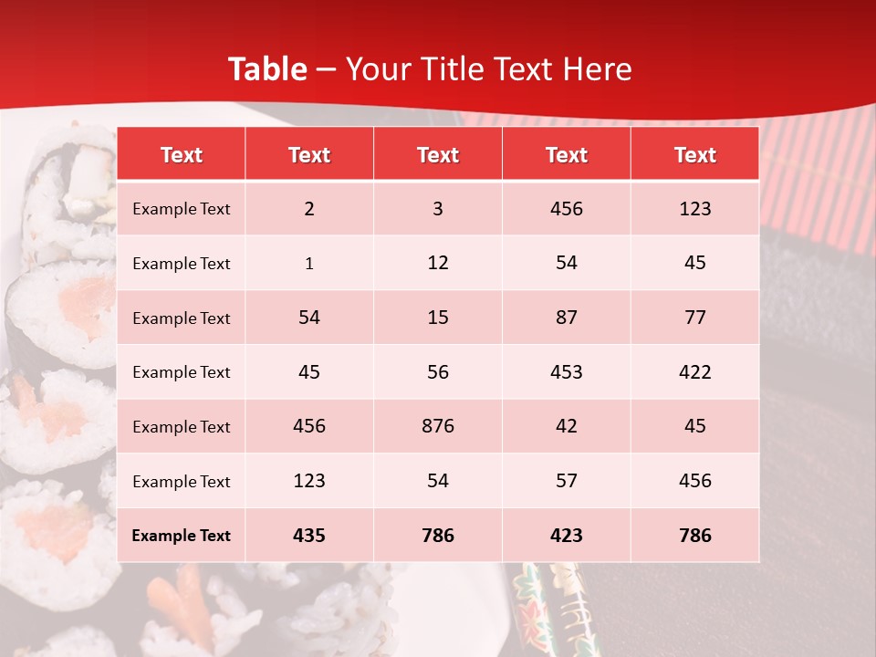 Japan Cuisine Pieces PowerPoint Template