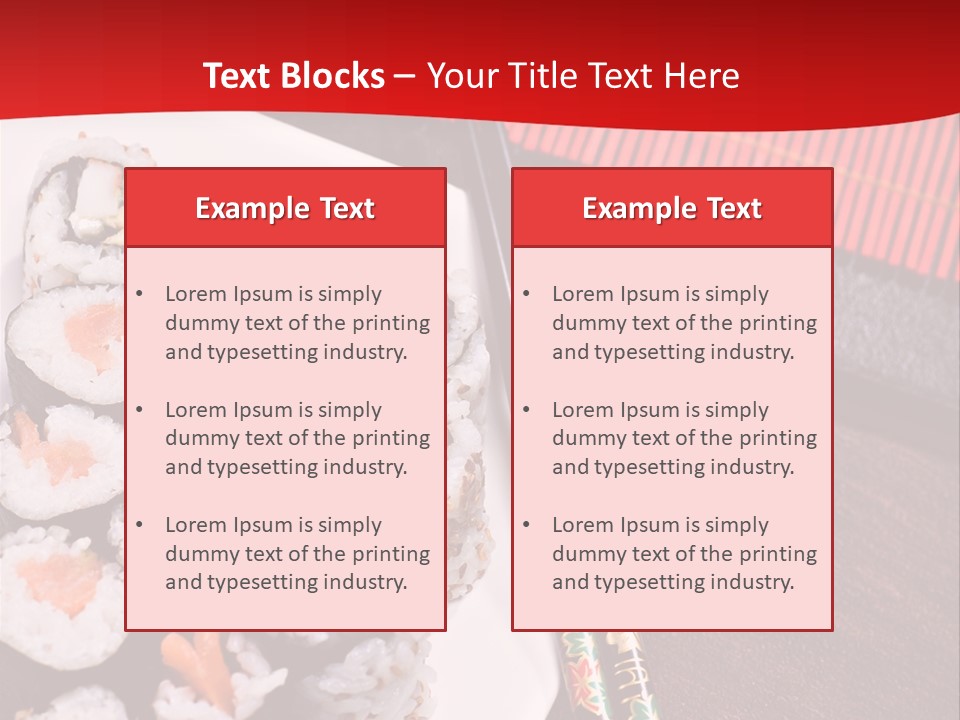 Japan Cuisine Pieces PowerPoint Template