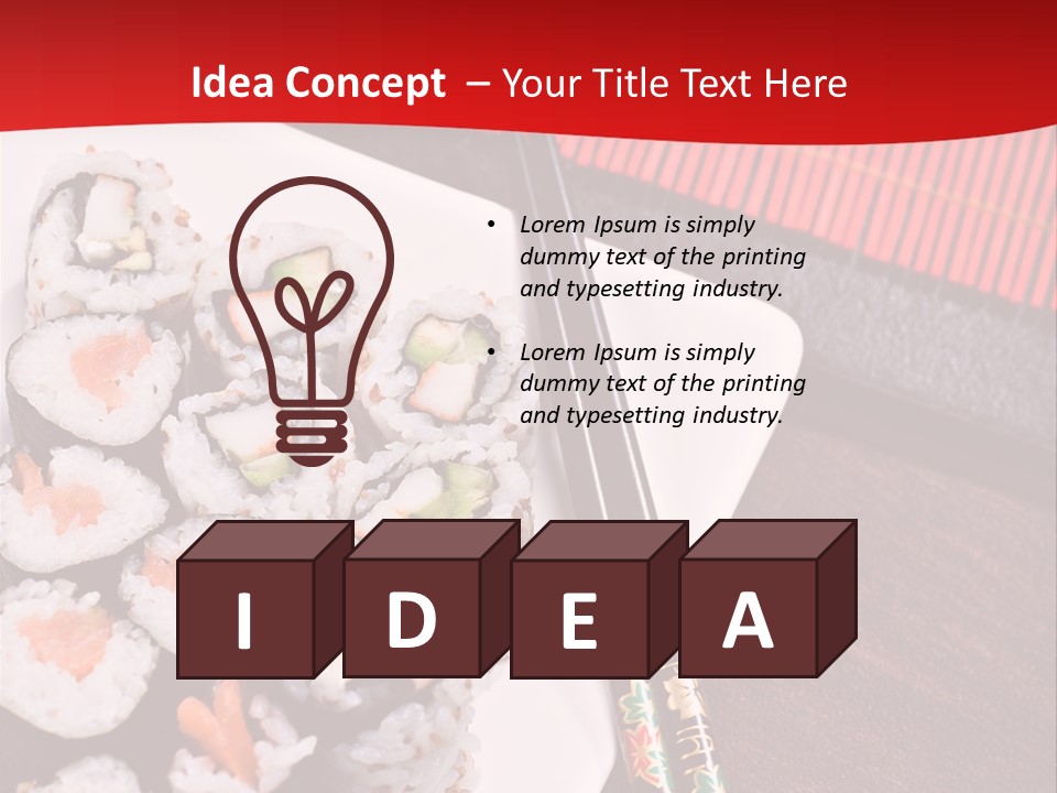 Japan Cuisine Pieces PowerPoint Template