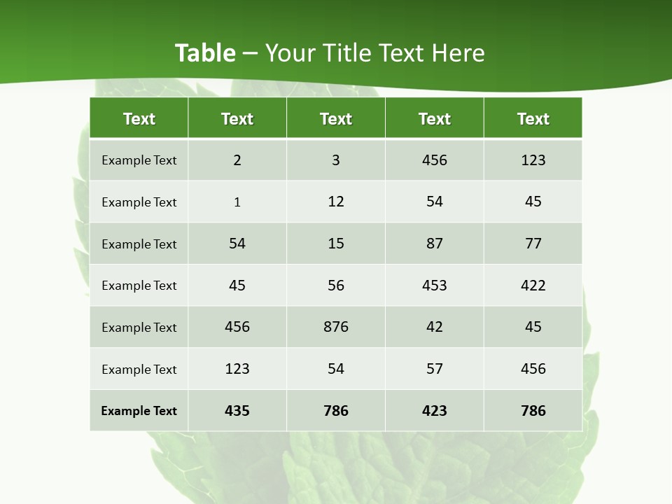 Background Shot Food PowerPoint Template