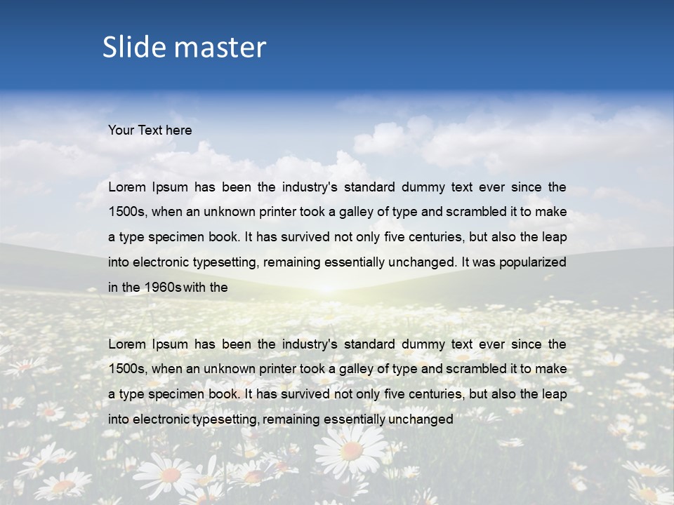 Blue Camomile Scenic PowerPoint Template
