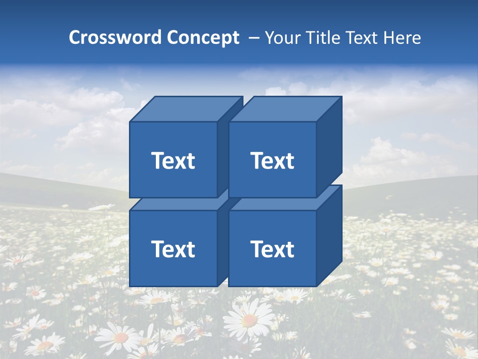 Blue Camomile Scenic PowerPoint Template